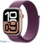 Смарт-годинник Apple Watch Series 10 GPS 42mm Rose Gold Aluminum Case w. Plum Sport Loop (MWWK3) 0