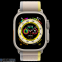 Apple Watch Ultra GPS + Cellular 49mm Titanium Case with Yellow/Beige Trail Loop - S/M (MNHK3) 0