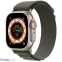 Apple Watch Ultra GPS + Cellular 49mm Titanium Case with Green Alpine Loop - Small (MNHJ3)