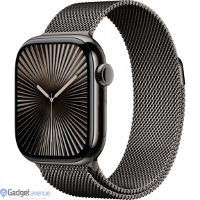 Смарт-годинник Apple Watch Series 10 GPS + Cellular 46mm Slate Titanium Case with Slate Milanese Loop - S/M (MC7R4)