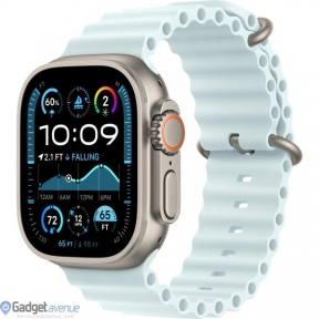 Смарт-годинник Apple Watch Ultra 2 GPS + Cellular 49mm Natural Titanium Case w. Ice Blue Ocean Band (MYT03+MXTF3)