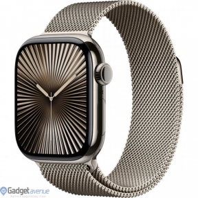 Смарт-часы Apple Watch Series 10 GPS + Cellular 42mm Natural Titanium Case w. Natural Milanese Loop (MWXF3)