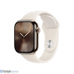 Смарт-годинник Apple Watch Series 10 GPS + Cellular 46mm Gold Titanium Case w. Starlight Sport Band - M/L (MWYY3)