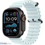 Смарт-годинник Apple Watch Ultra 2 GPS + Cellular 49mm Black Titanium Case w. Ice Blue Ocean Band (MYTC3+MYP83)